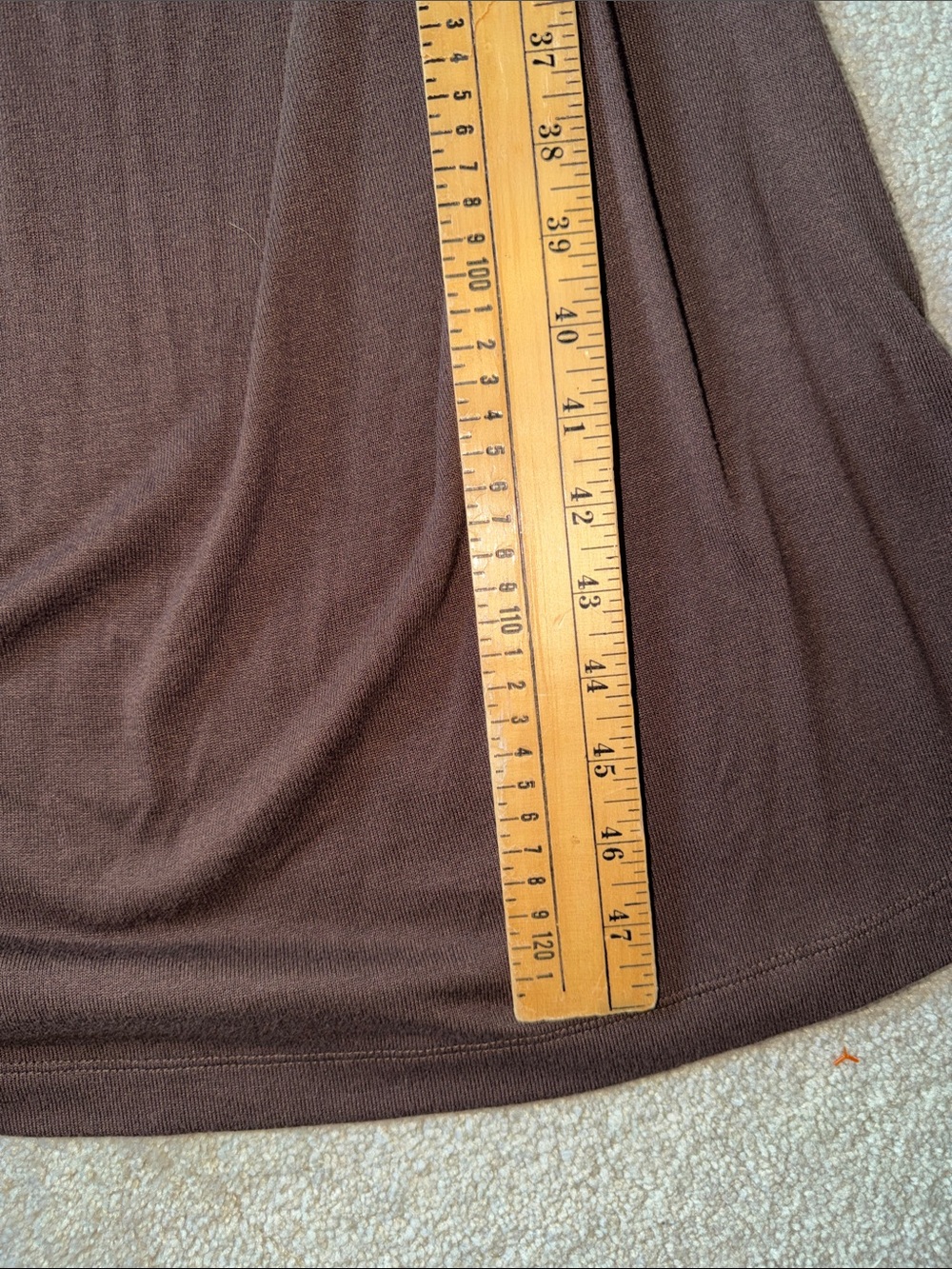 Banana Republic Brown Soft Luxe Long Sleeve Ruched Midi Dress size Small - Picture 8 of 10